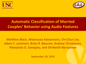[TALK] Automatic Classification of Married Couples