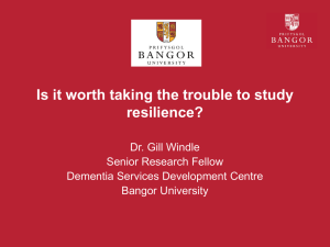 G.Windle `Is it worth taking the trouble to study resilience`