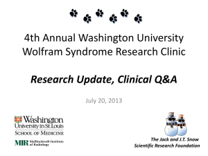 2013 Wolfram Clinic Research Update