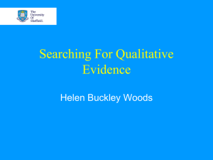 Qualitative Searching Skills * the Oh! Level