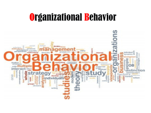 Organizational Behavior - ODC2-SCC-NNU