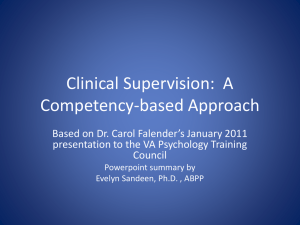 Clinical Supervision_ a Competency