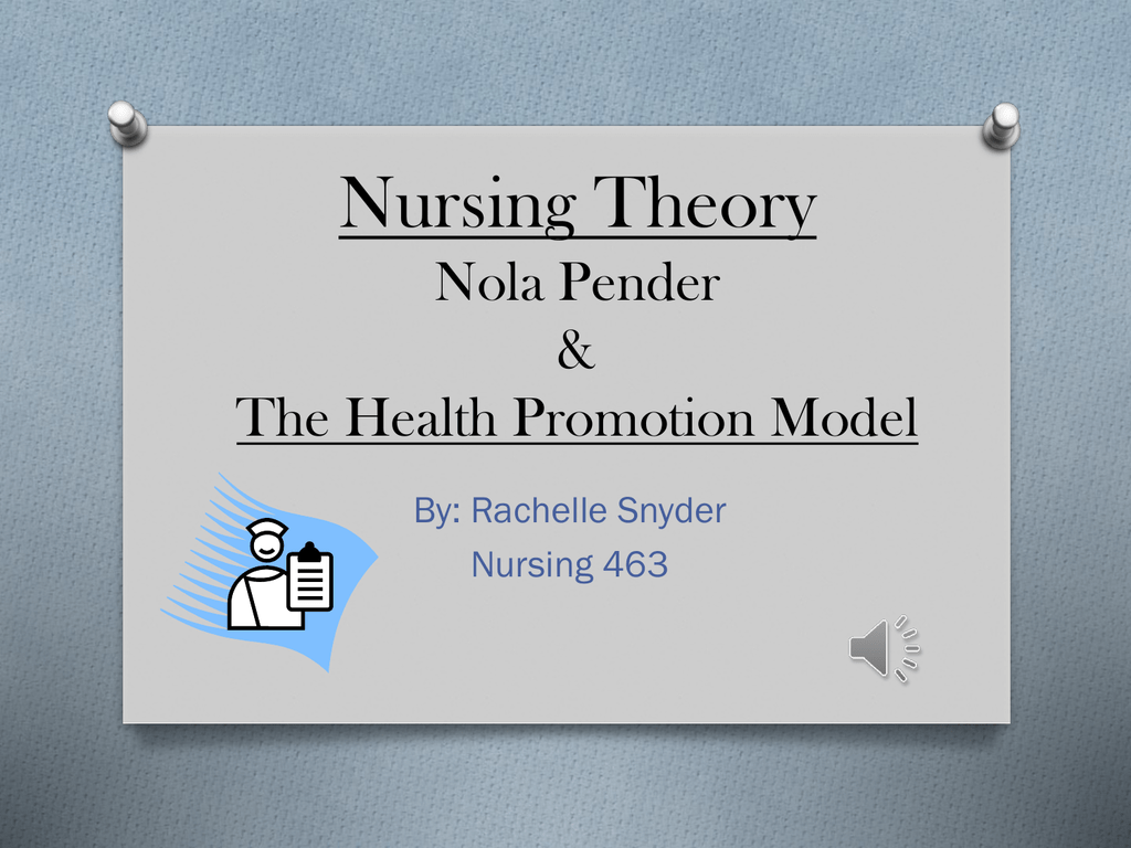 nola pender health promotion model