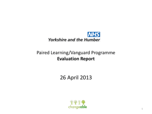 OD Survey August 2012 - Health Education Yorkshire and the Humber