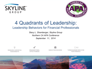 The 4 Quadrants of Leadership - California Payroll Conference