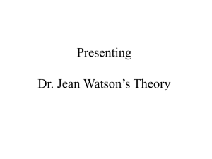 Jean Watson PhD, RN, AHN