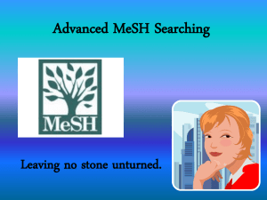Advanced MeSH Searching