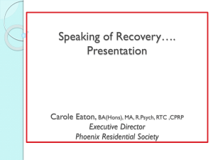 Speaking of recovery… presentation