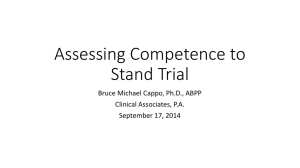 Assessing Competence to Stand Trial
