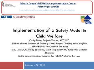 Implementation of Safety Practice Model in Child Welfare