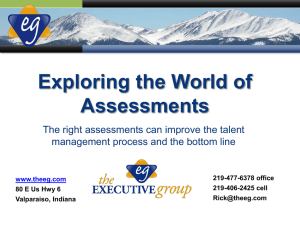 Exploring the World of Assessments