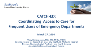 Presentation by Dr. Vicky Stergiopoulos on the CATCH