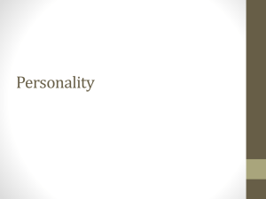 Personality and its Disorders