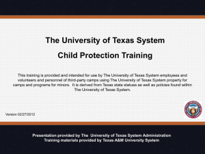 UTS Child Protection Training PowerPoint