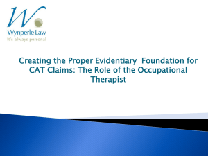 Creating the Proper Evidentiary Foundation for CAT
