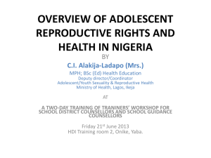 overview of adolescent health and development