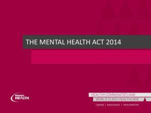 New Mental Health Act - Central Victorian PCP