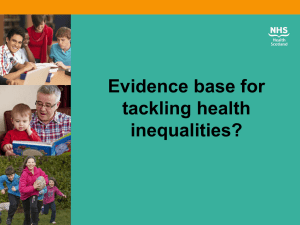 The evidence base for tackling health inequalities