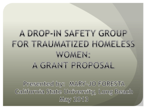 A Drop-In Safety Group for Traumatized Homeless Women