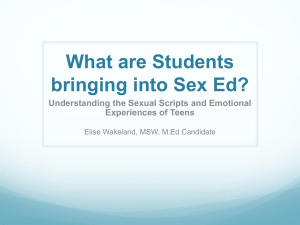 Teaching Methods/Sexual Scripts Power Point