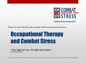 Occupational Therapy and Combat Stress