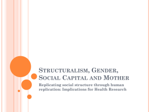 Structuralism, Gender, Social Capital and Mother