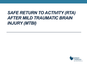 Safe Return to Activity (RTA) - Minnesota Brain Injury Alliance
