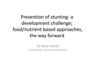 Scaling up nutrition in Pakistan through multisectoral action