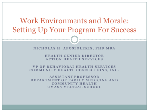 Work Environments and Morale: Setting Up Your Program For Success