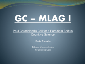 Paul Churchland`s Call for a Paradigm Shift in Cognitive Science