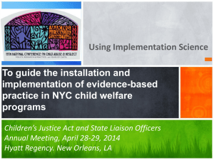 Using Implementation Science - National Resource Center for Child