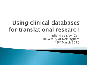 Using GP databases for translational research