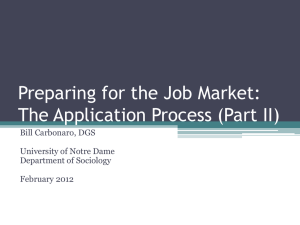 Preparing for the Job Market-part-II-2012