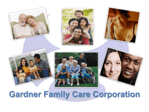 Gardner Family Care Center Presentation to MH Board