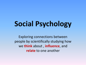 Chapter 15 - Social Psychology
