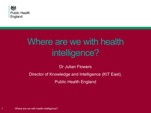 Where are we with health intelligence?