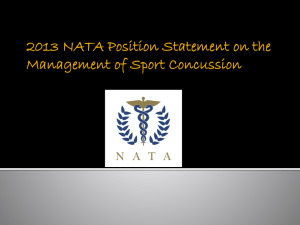 2013 NATA Position Statement on Management of Sport