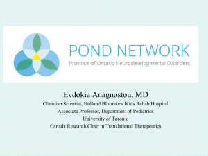 Province of Ontario Neurodevelopmental Disorders (POND) Network