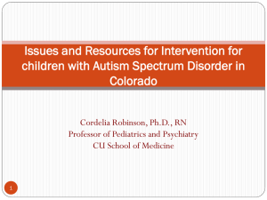 Autism Spectrum Disorder in Colorado