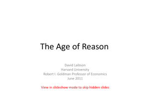 The Age of Reason - Harvard University
