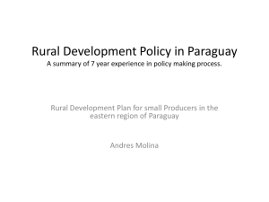 Rural Development Policy in Paraguay