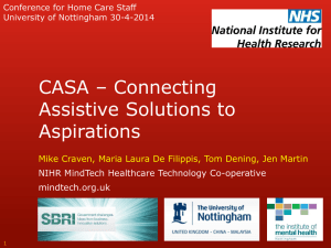 CASA * Connecting Assistive Solutions to Aspirations