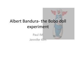 Bandura - the Bobo doll experiment