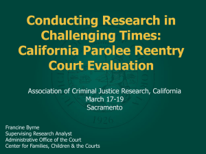 California Parolee Reentry Court Evaluation