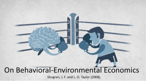 On Behavioral-Environmental Economics
