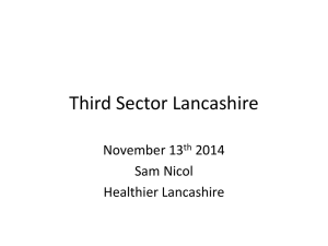 Co- Commissioning Board - Third Sector Lancashire