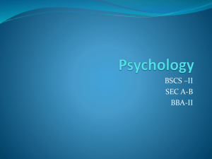 Seven unifying themes of psychology-lec2-bscs II sec a