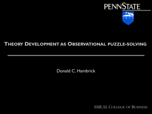 Theory Development as Observational Puzzle