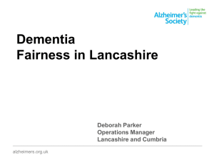 Deborah Parker Alzheimers Soceity Fairness In Lancashire