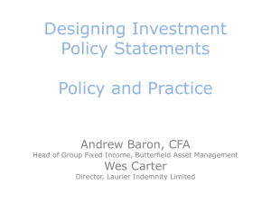 Properly Structured Investment Policy Statement - Baron